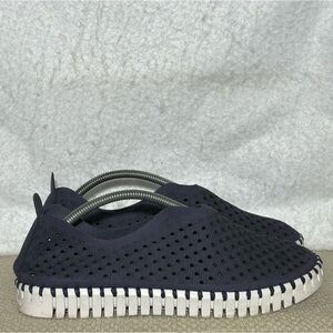 Ilse Jacobsen Womens Blue Tulip Slip On Round Toe Flats Shoes SZ EU 39 US 8.5-9